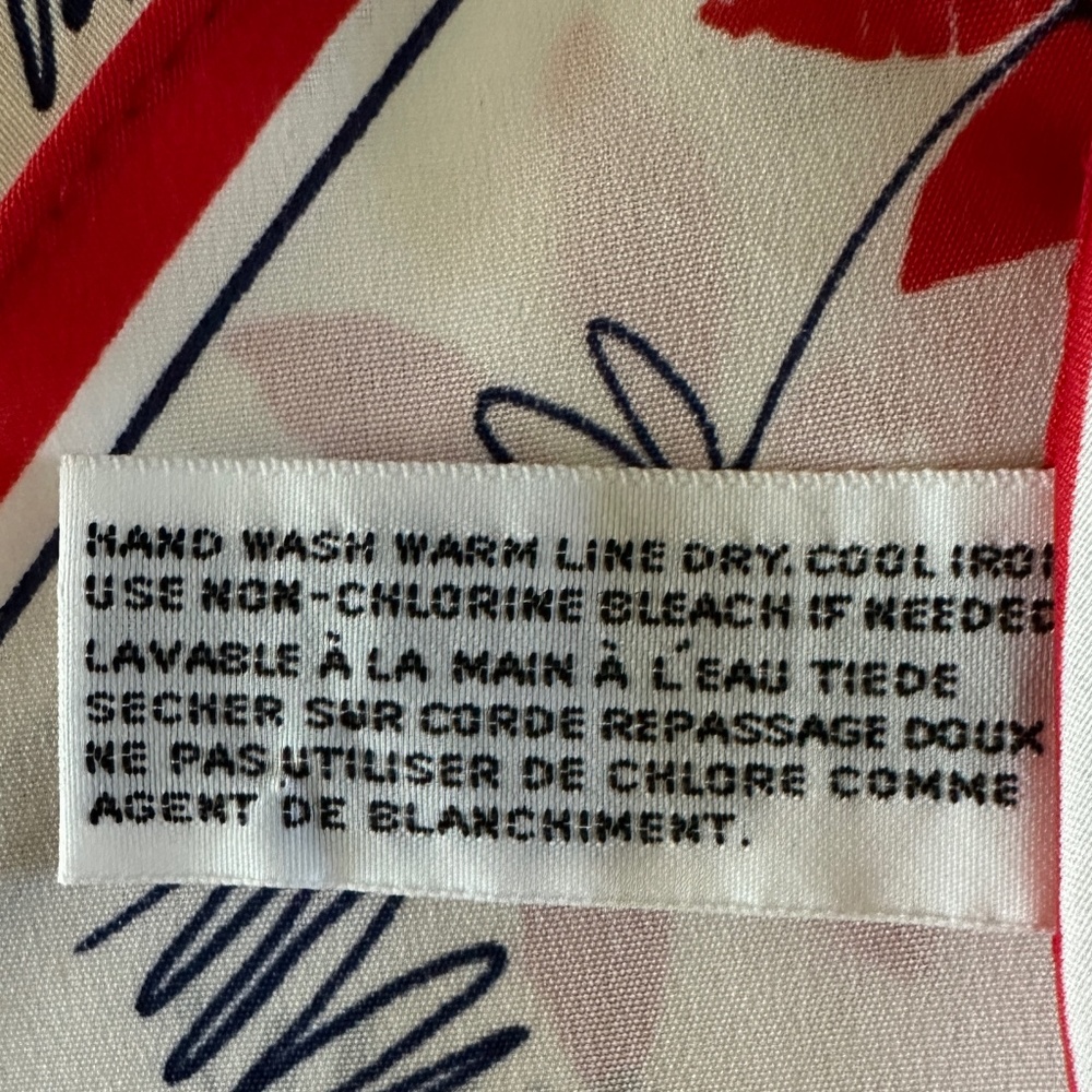 Veresa by Vera Scarf Red Blue White Vera Neuman Scarf - Picture 6 of 11